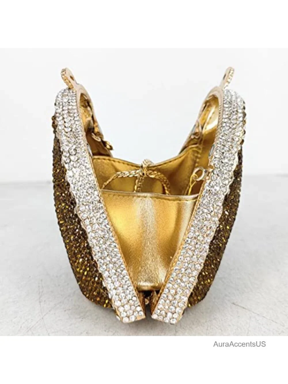 Handcraft Horse Head Crystal Clutch Evening Bag Rhinestone Party Purse